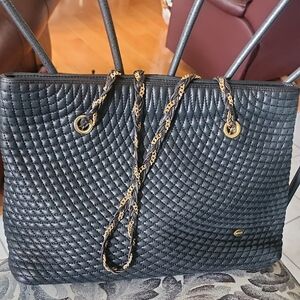 Bally Like New Quilted Leather Bag